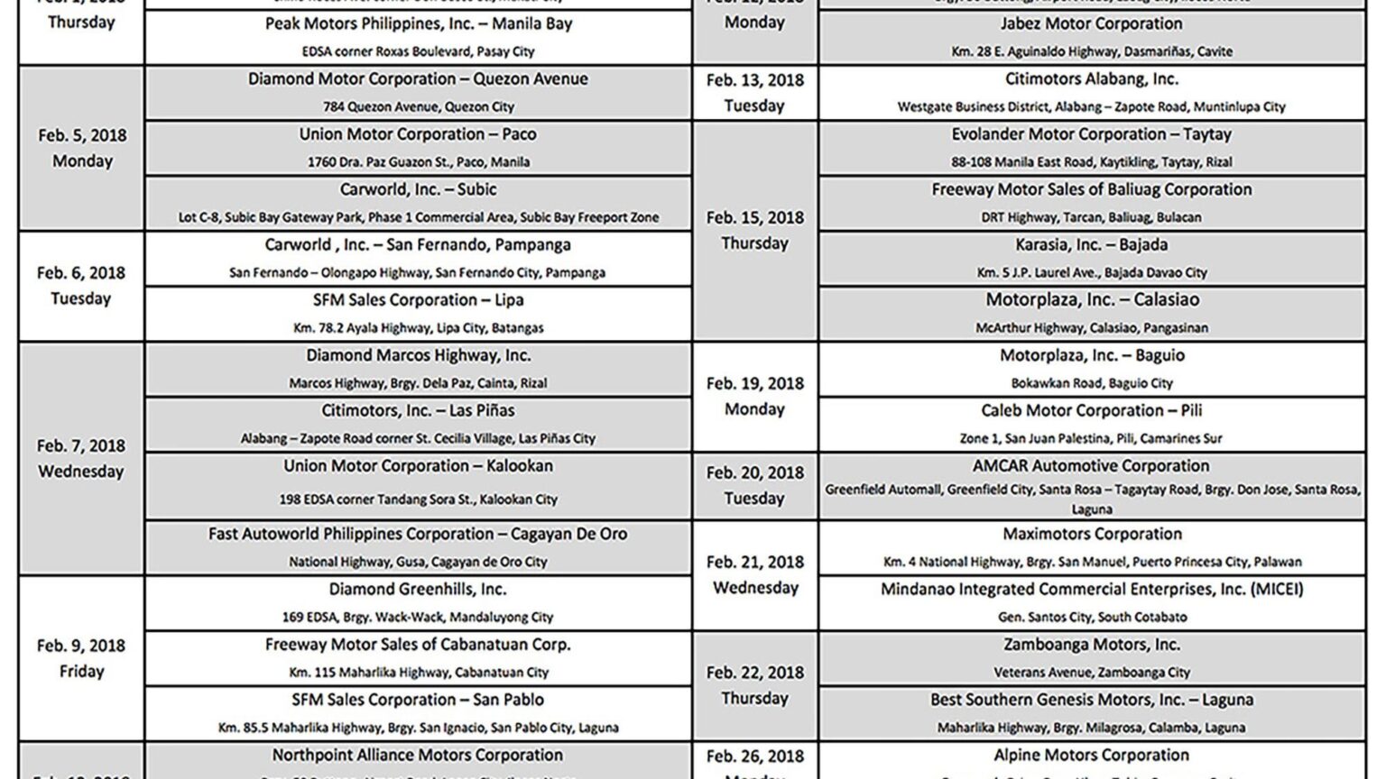 2018 mitsubishi xpander vippreview schedule