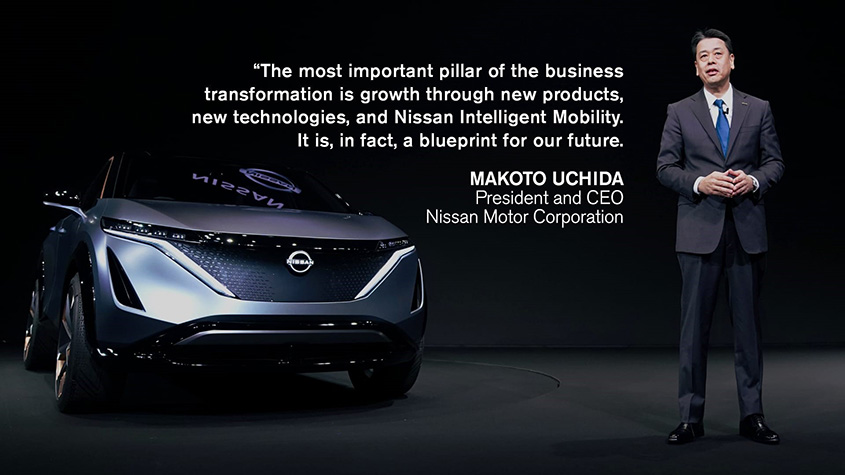 2019 Nissan CEO Uchida Quote Card Product