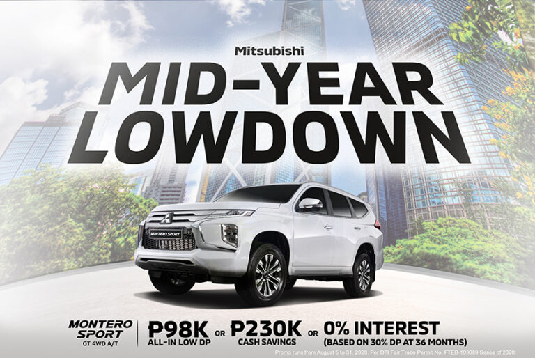 2020 Mitsubishi MonteroSport Mid YearLowdownPromo