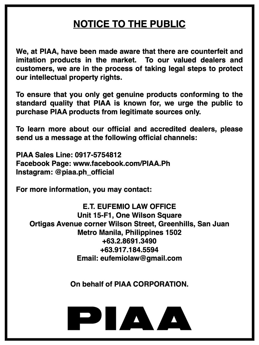 2021 PIAA Notice To Public