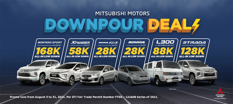 Mitsubishi PH Extends Downpour Deals Promo Until August 31 2021 Mitsubishi Promo August 01