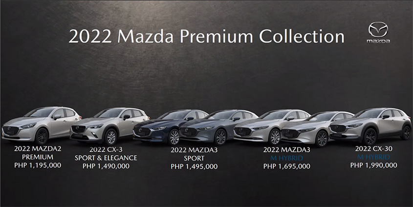 mazda premium collection 2022 prices ignition ph