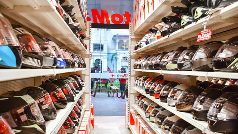 LS2 Helmets aisle