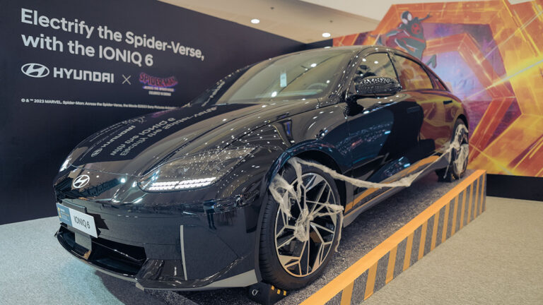 The Hyundai IONOQ 6 on display at the Hyundai Mobility Experience: Megamall Fashion Hall this weekend