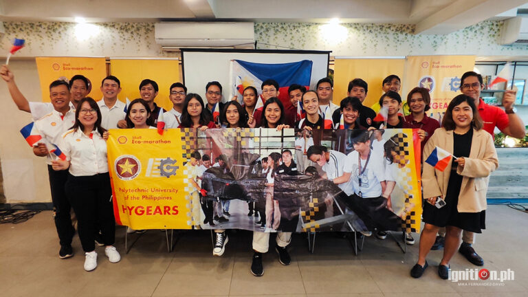 Team PUP Hygears from the Polytechnic University of the Philippines with Shell Pilipinas executives | Photo by Mika Fernandez David